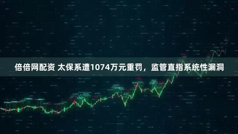 倍倍网配资 太保系遭1074万元重罚，监管直指系统性漏洞