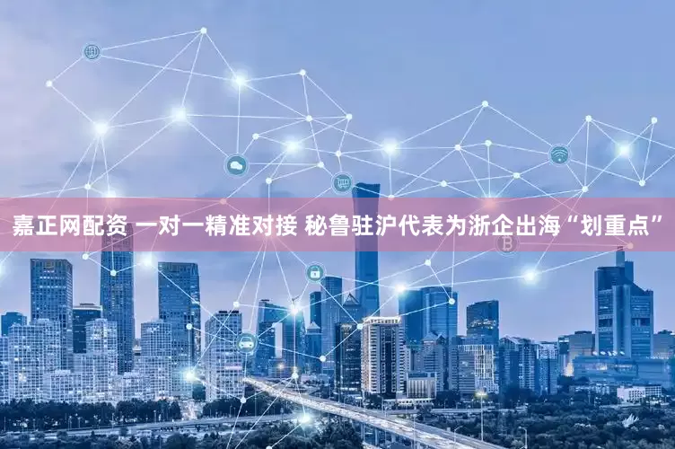 嘉正网配资 一对一精准对接 秘鲁驻沪代表为浙企出海“划重点”